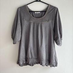 axes famme アクシーズファム 半袖ドットトップス バッグレースアップ