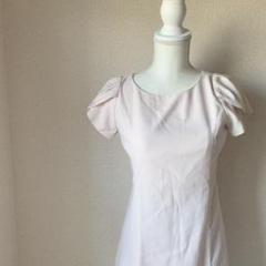 Maison de FLEUR 膝丈　Aライン　ワンピース　ピンク　バックリボン