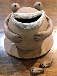 カエル　お香立て　カエルの置物