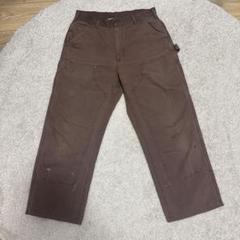 Carhartt ダメージ加工 ダブルニー 90s 32x32 90s USA製 carharttカーハート ダブルニー ダック地 ペインター