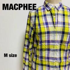 マカフィー MACPHEE 長袖シャツ Mサイズ チェック柄 【944】