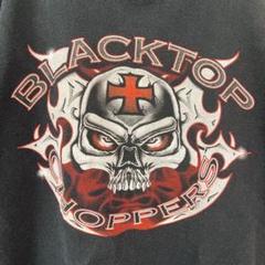 A10 アメリカ製 スカルTシャツ BLACKTOP CHOPPERS バイカー