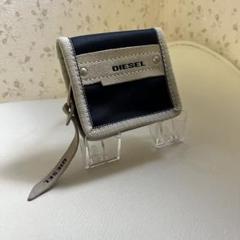 美品　DIESEL ディーゼル　ナイロン コインケース ネイビー/グレー
