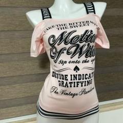 公式の店舗 Y2K ボーダー 姫ギャル 平成ギャル VネックTシャツ タンクトップ トップス