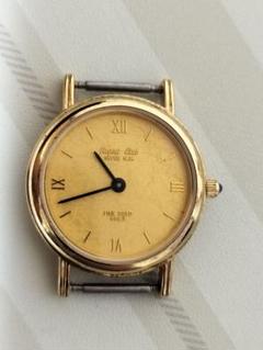 [ジャンク] ファインゴールド 文字盤24KT FINE GOLD QZ Yahoo!オークション - 1円 稼働 良品 QZ dial watch FINE GOLD
