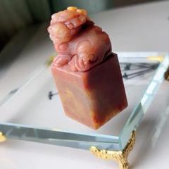 Muyulin（sculptor） | 极品寿山水洞高山桃花冻福建省玉石雕刻