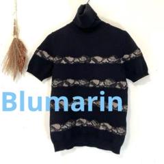 Blumarin ブルマリン　タートルネックニット　半袖　カシミヤ100%