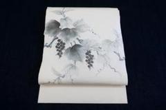 潮瀬の名古屋帯　白帯　花柄　　　　　　　　　　　佳支　正絹　 (未使用品・美品) 2025年最新】名古屋帯 塩瀬 白の人気アイテム - メルカリ