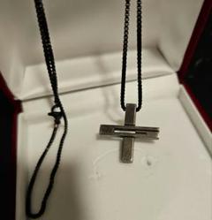 GUCCIブラッククロスネックレス
