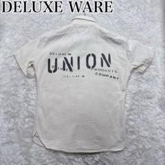 ☆レア☆DELUXE WAREワークシャツ半袖Mサイズステンシルデラックスウエア