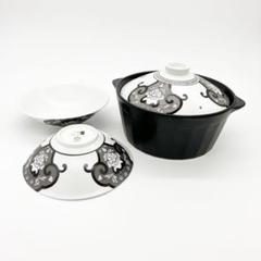 新品 アリタポーセリンラボ JAPAN SNOWシリーズ 2人用鍋 とり鉢2個