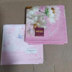 KENZO 花柄 & ELAINE GLEAVE 刺繍ハンカチ セットのサムネイル