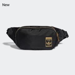新品 adidas orignals ボディバッグ ウエストポーチ 黒×金