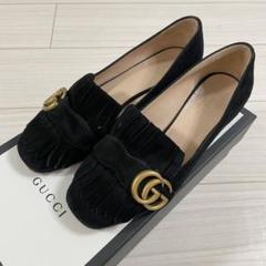 にくうさ☆GUCCI GGマーモント パンプス スエード にくうさ様専用☆GUCCI GGマーモント パンプス スエード - メルカリ
