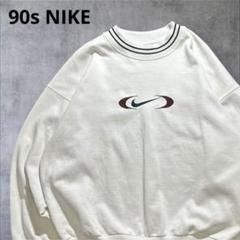 希少 90s NIKEナイキ スウェット リブライン スウォッシュ刺繍