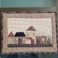 パッチワークタペストリー　ハンドメイド キルティング 生地 家のデザイン