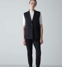 美品 アドーア 23AW ナイロン2WAYジャケット ロング ジレ 黒 38 美品 アドーア 23AW ナイロン2WAYジャケット ロング ジレ 黒 38