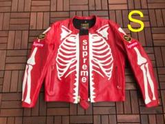 S赤Supreme/Vanson LeatherBonesJacket登坂