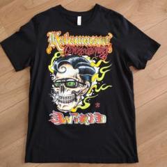 CANVAS 髑髏/スカルTシャツ/半袖/黒/古着/L