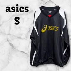 【a-648】 asics アシックス スポーツウェア Vネック 長袖 Sサイズ