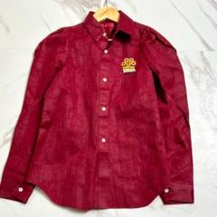 極美品 04SS コムデギャルソン 長袖シャツ ブローチ付 再構築 レッド M