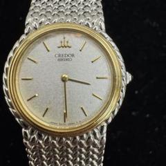 鑑定済］SEIKO CREDOR 18KT ベゼル 5A70-0260 腕時計