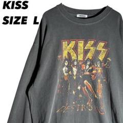 KISS ロンT L キッスロングTシャツ L バンドTシャツ バンT古着