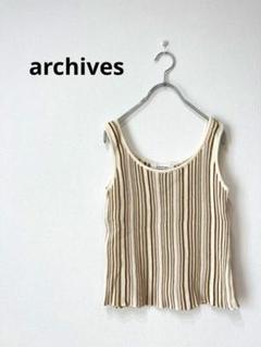 archives アルシーヴ　ストライプ柄おしゃれタンクトップ