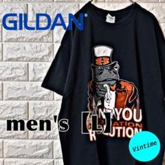 AH196【GILDAN】プリントTシャツ【メンズL】ブラック
