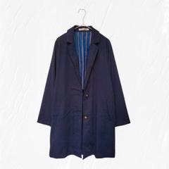 極美品】ミスティウーマンノーカラーコートパープル羊毛カシミヤM