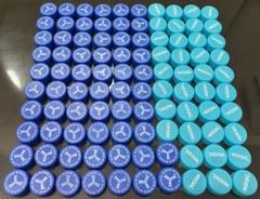 ペットボトルキャップ　青系　100個