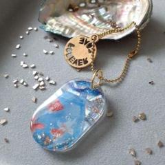 夏　金魚　レジン　キーホルダー　ハンドメイド