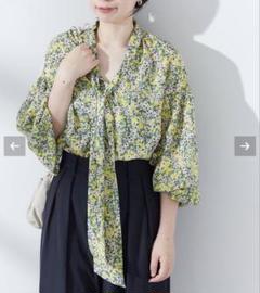 ジャーナルスタンダードレサージュ 花柄 ボウタイ とろみ