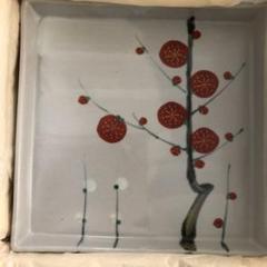 灰釉鉄絵皿 梅図 飾り皿 詳細不明 38cm 鉄絵梅模様銘々皿・有光武元《小皿・14.8cm》 : 和食器の愉しみ