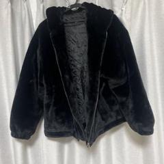 クマ耳付き黒ファーフードジャケット QOOZA クーザ KRY レフレム クマ耳付き黒ファーフードジャケット QOOZA クーザ KRY レフレム