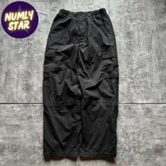 archive grunge nylon cargo pants black