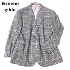 エルメネジルド・ゼニア　テーラードジャケット　チェック柄　イタリー製　配色