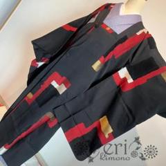 340 着物 大島紬 正絹 証紙付 紬 おしゃれ 上品 粋 紺色 鳥 鶴 - メルカリ