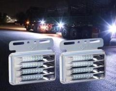 2個セット 超高輝度 LED バックランプ 24V ホワイト タイヤ灯 作業灯のサムネイル