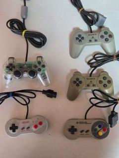 プレステ スーファミ ニューファミコン コントローラー 5セット