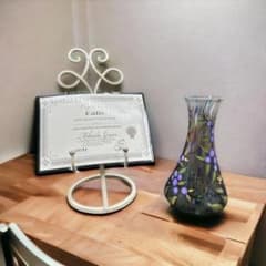 証明書】ドームナンシー花瓶高さ 28cm 被せガラスアンテルカレール京本