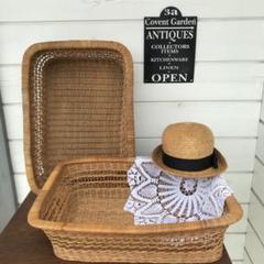 古い 脱衣カゴ 2点セット