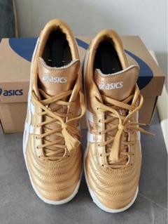 アシックス c3 tf 25.5 フットサル ゴールド 値下げ相談OK アシックス c3 tf 25.5 フットサル ゴールド 値下げ相談OK