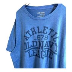 OLD NAVY Tシャツ デカロゴ　ブルー　XL