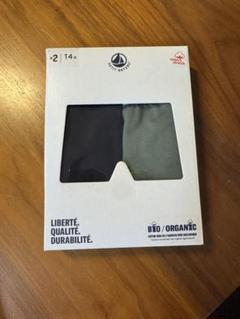 【値下げ】プチバトー　14a オーガニックコットン素材のボクサーパンツ2枚入り