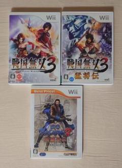 wiiソフトセット 戦国無双3/戦国無双3 猛将伝/戦国BASARA2 英雄外伝