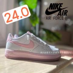 【新品24cm】NIKE エアフォース１GS ホワイト/ピンクフォーム
