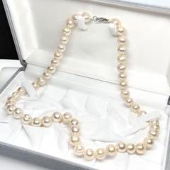 テリ◎ 本真珠 淡水 バロック ネックレス 約8.5〜10mm リアルパール