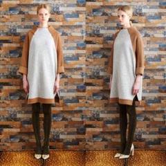 ◈新品◈avie◈ワイドリブミックスドレス◈ワンピース◈ツートンカラーのサムネイル