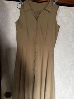 ノースリーブ ベージュ シャツワンピース ①✨